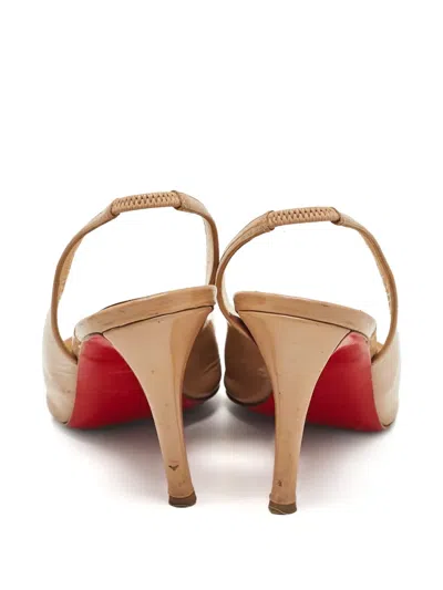 Pre-owned Christian Louboutin Leather Slingback Pumps
