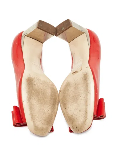Pre-owned Miu Miu Bow-detailing Leather Pumps