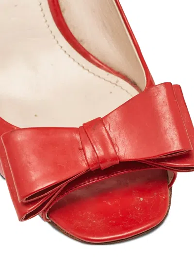 Pre-owned Miu Miu Bow-detailing Leather Pumps