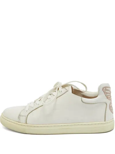 Pre-owned Sophia Webster Bibi Butterfly Embellished Leather Sneakers