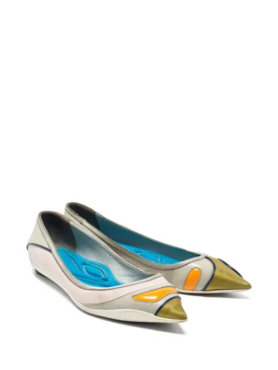 Pre-owned Dior Colour-block Ballet Flats