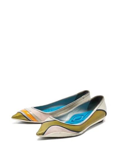 Pre-owned Dior Colour-block Ballet Flats