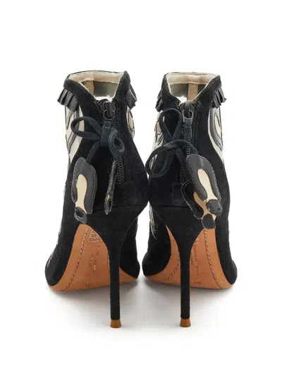 Pre-owned Sophia Webster  100mm Sheer-mesh Ankle Boots