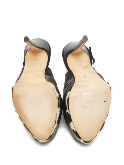 Pre-owned Giuseppe Zanotti Vintage  145mm Slingback Pumps In Black