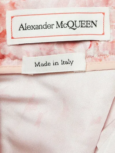 Pre-owned Alexander Mcqueen Floral-print Pleated Skirt