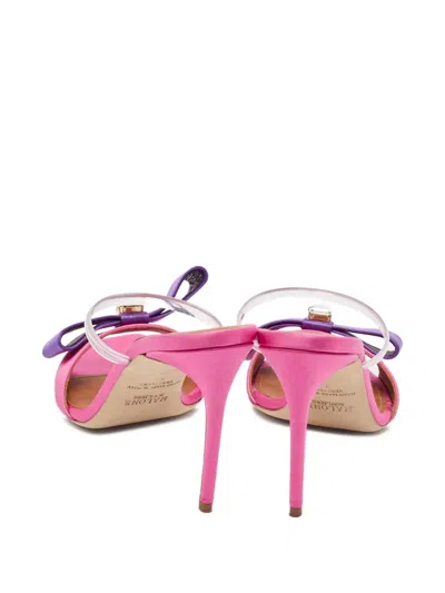 Pre-owned Malone Souliers  95mm Emily Satin Bow-embellished Sandals
