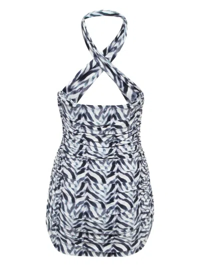 Pre-owned Norma Kamali Vintage Zebra-print Swimsuit