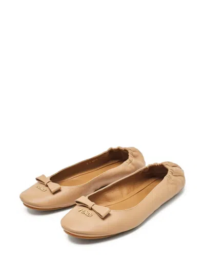 Pre-owned Fendi Leather Ballet Flats