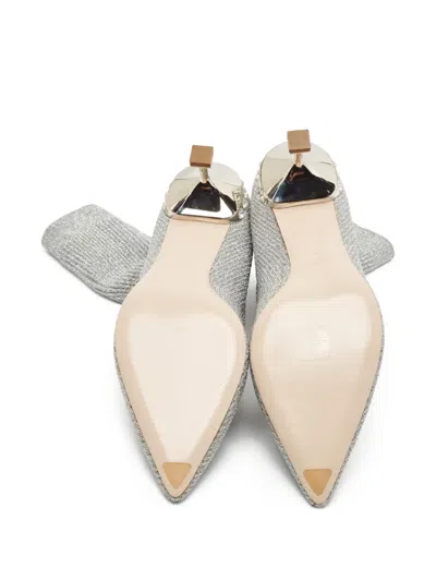 Pre-owned Miu Miu Metallic-threading Boots