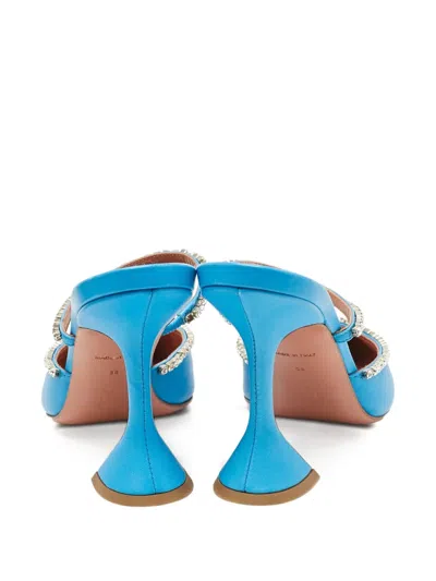 Pre-owned Amina Muaddi Rhinestone-embellished Pointed Mules