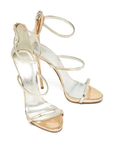 Pre-owned Giuseppe Zanotti Vintage  130mm Harmony Sandals In Gold
