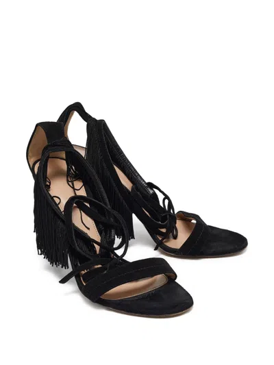 Pre-owned Gianvito Rossi  110mm Olivia Fringed Sandals