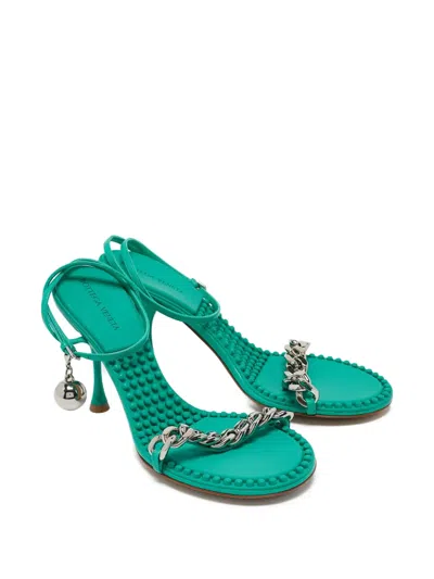 Pre-owned Bottega Veneta 100mm Chain-embellished Heeled Sandals