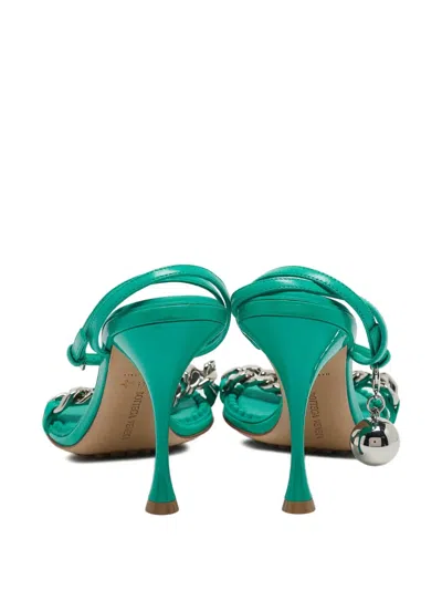 Pre-owned Bottega Veneta 100mm Chain-embellished Heeled Sandals
