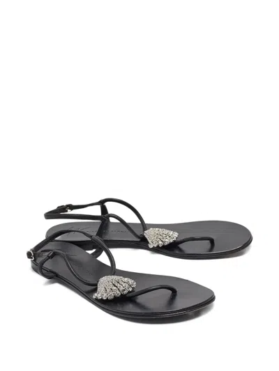 Pre-owned Giuseppe Zanotti Vintage  Crystal-embellished Flat Sandals