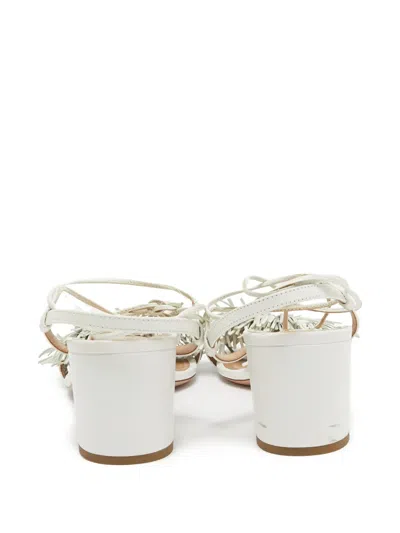 Pre-owned Aquazzura  55mm Wild Thing Fringe-embellished Sandals