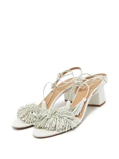 Pre-owned Aquazzura  55mm Wild Thing Fringe-embellished Sandals