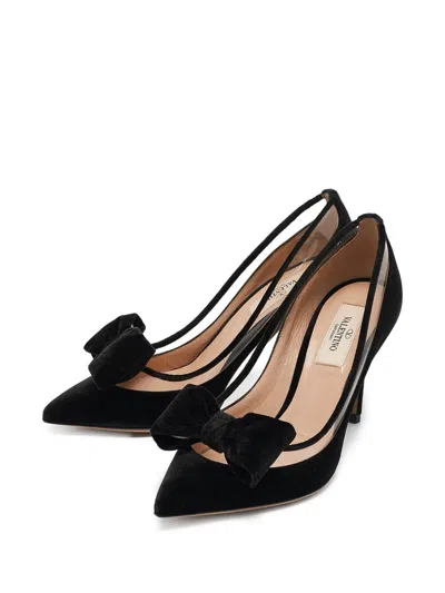 Pre-owned Valentino Garavani Bow-detailed Pumps