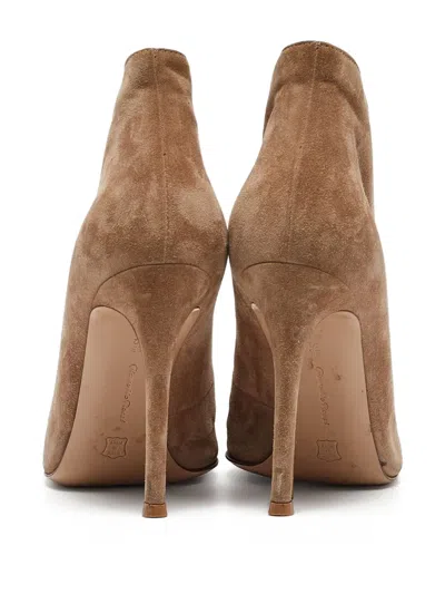 Pre-owned Gianvito Rossi 95mm Peep-toe Ankle Boots