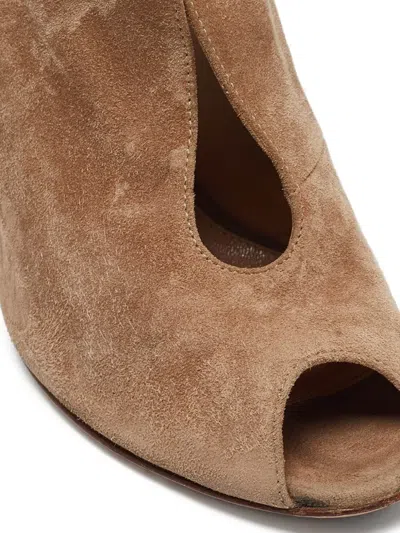 Pre-owned Gianvito Rossi 95mm Peep-toe Ankle Boots