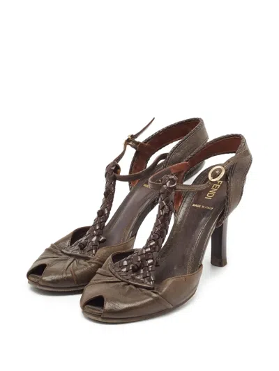 Pre-owned Fendi 90mm Leather Sandals