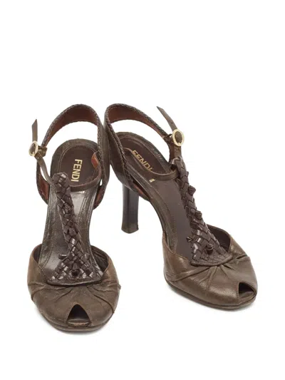 Pre-owned Fendi 90mm Leather Sandals