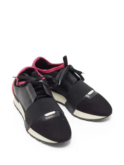 Pre-owned Balenciaga Race Runner Sneakers In Black