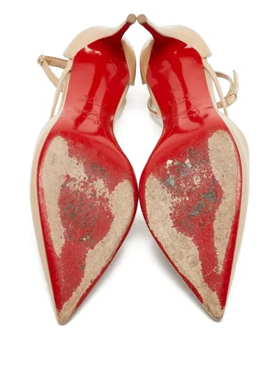 Pre-owned Christian Louboutin Fliketta Pointed-toe Ankle-strap Pumps