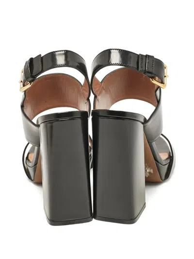 Pre-owned Marni 120mm Platform Sandals In Black