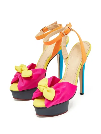 Pre-owned Charlotte Olympia  135mm Platform Sandals In Pink