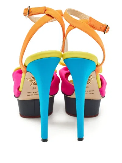 Pre-owned Charlotte Olympia  135mm Platform Sandals In Pink