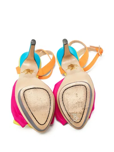 Pre-owned Charlotte Olympia  135mm Platform Sandals In Pink