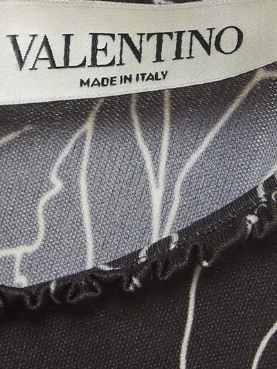 Pre-owned Valentino Floral-print Long-sleeve Dress