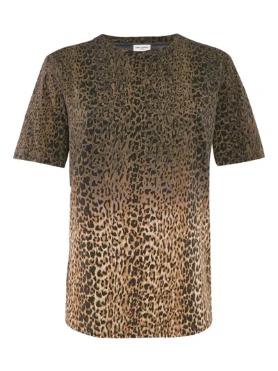 Pre-owned Saint Laurent Animal-print T-shirt