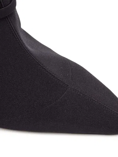 Pre-owned Malone Souliers  105mm Oliana Suede Pointed-toe Ankle Boots In Blue