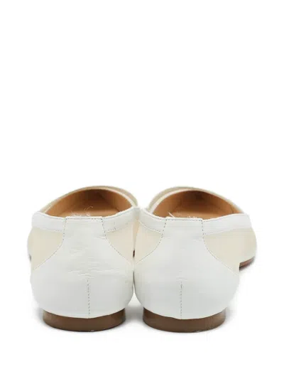 Pre-owned Christian Louboutin Galativi Ballet Flats In White