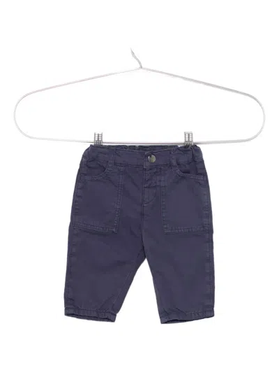 Emporio Armani Patch-pocket Trousers In Blue