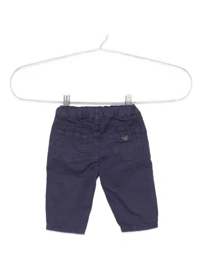 Emporio Armani Patch-pocket Trousers In Blue