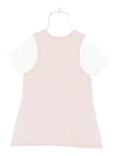 Emporio Armani Logo-embellished T-shirt And Pinafore Dress In Pink