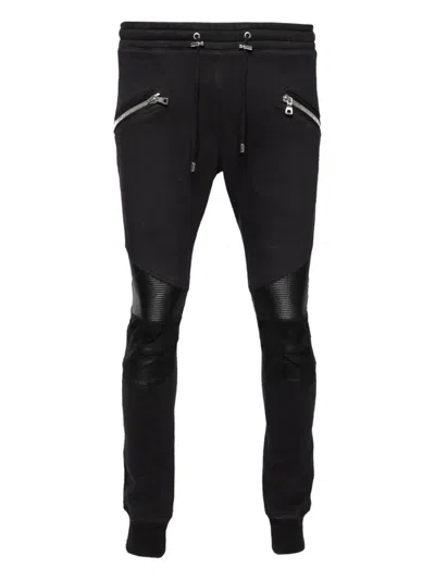 Pre-owned Balmain Logo-embroidered Track Pants In Black