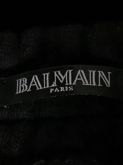 Pre-owned Balmain Logo-embroidered Track Pants In Black