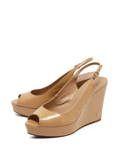 Pre-owned Tory Burch 115mm Cassidy Sandals In Neutral