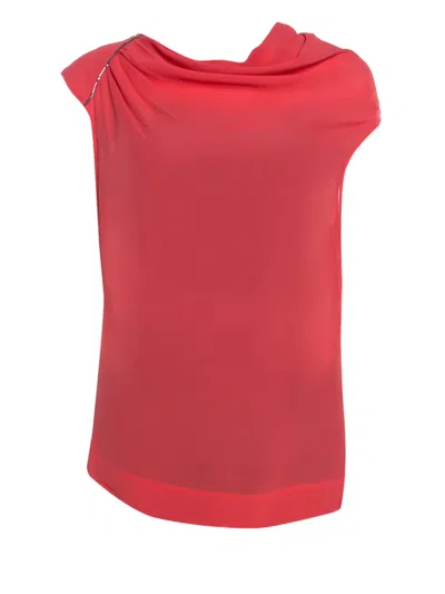 Pre-owned Escada Neslisah Top In Orange