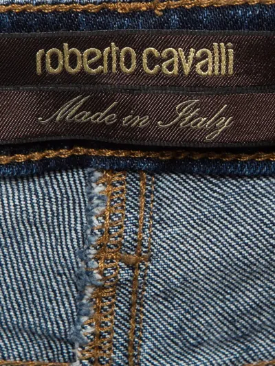 Pre-owned Roberto Cavalli  Logo-patch Jeans In Blue