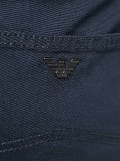 Pre-owned Emporio Armani Cotton Chinos In Blue