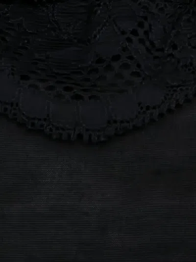 Pre-owned Dolce & Gabbana Lace-trim Mini Dress In Black
