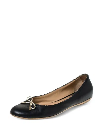 Pre-owned Ferragamo Leather Loafers In Black