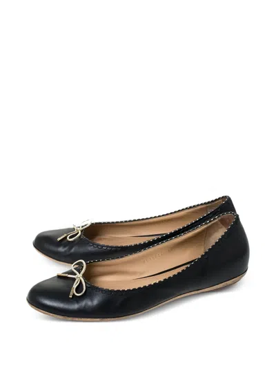 Pre-owned Ferragamo Leather Loafers In Black