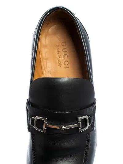 Pre-owned Gucci Horsebit-detailed Loafers In Black