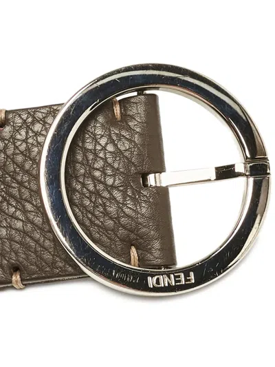 Pre-owned Fendi Zucca Belt